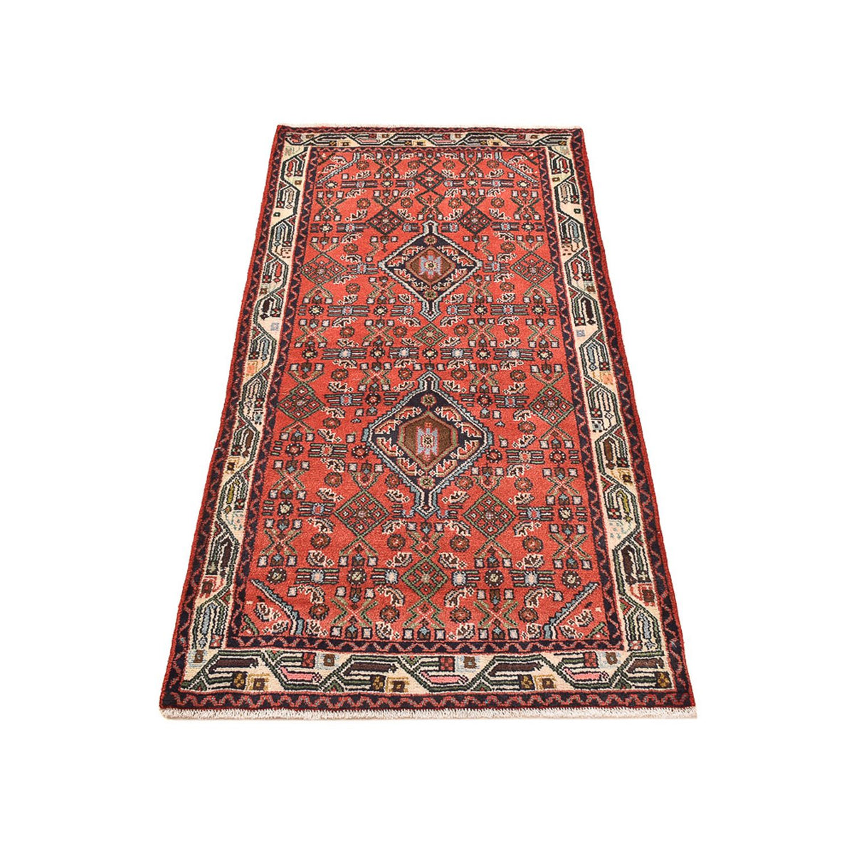 Tapis persan - Nomadic - 172 x 81 cm - rouge clair