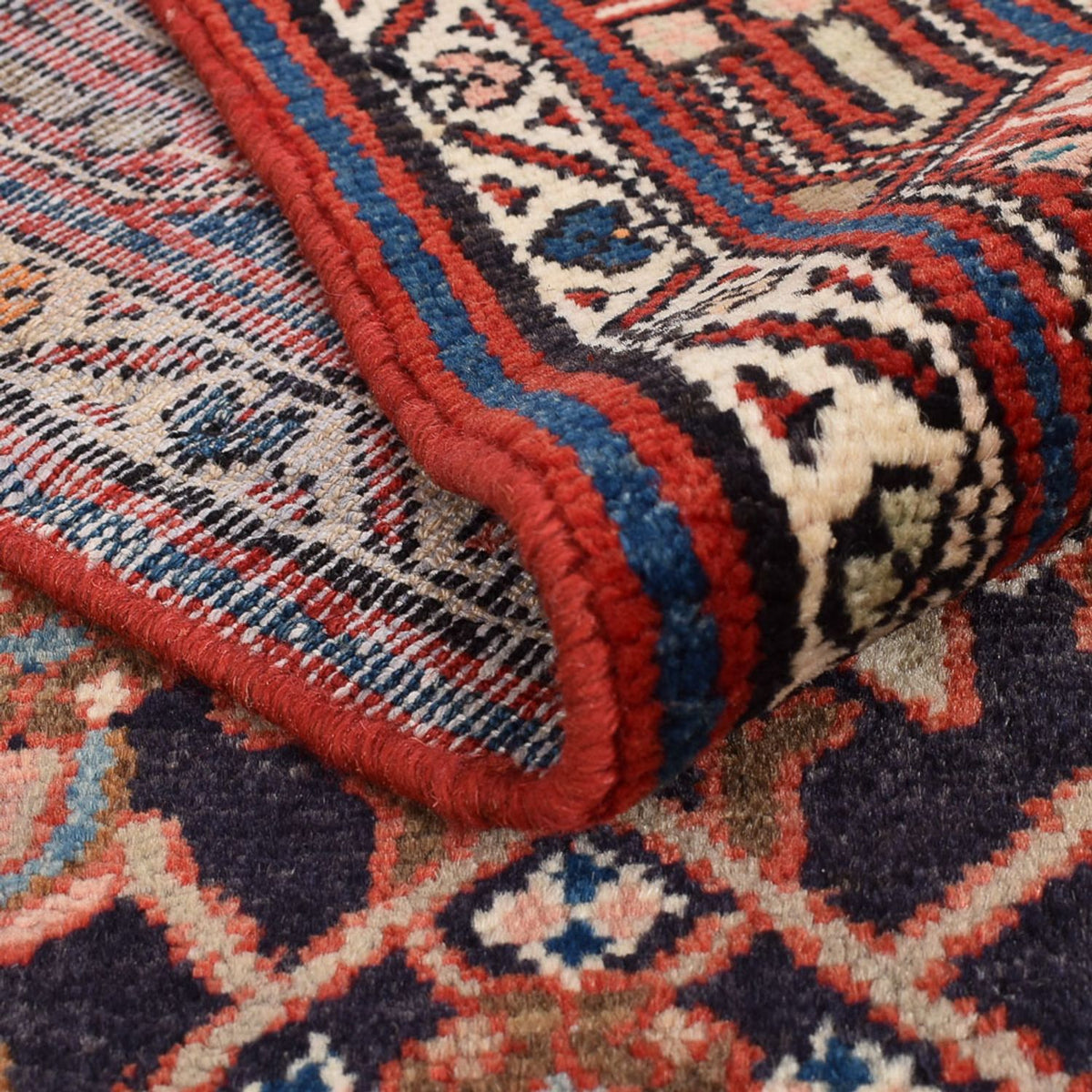 Tapis de couloir Tapis persan - Nomadic - 412 x 114 cm - rouge foncé