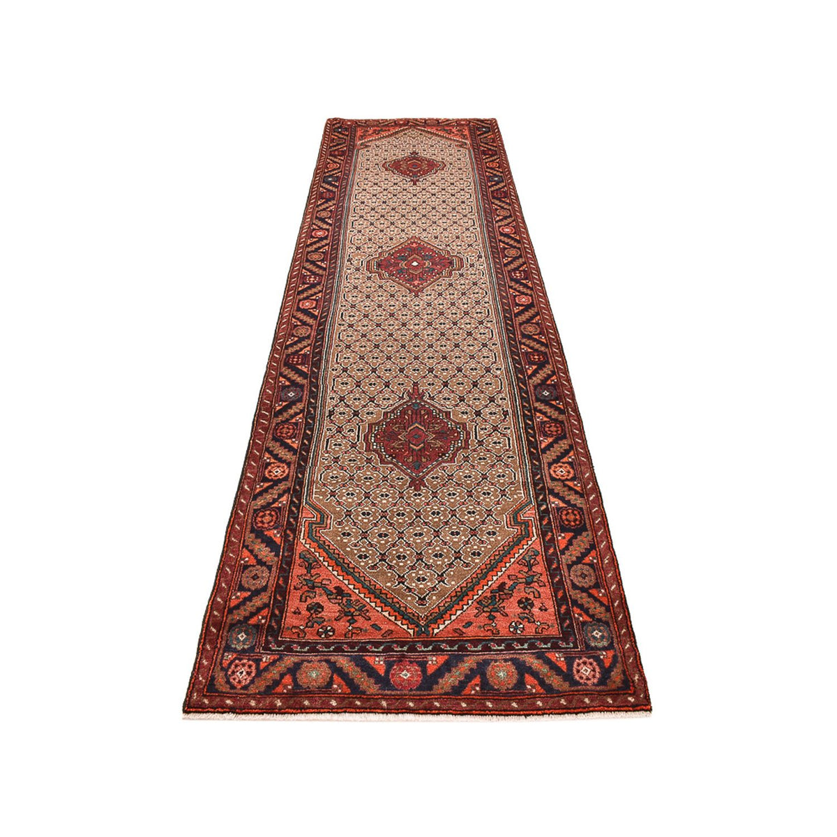 Tapis de couloir Tapis persan - Nomadic - 396 x 105 cm - sable