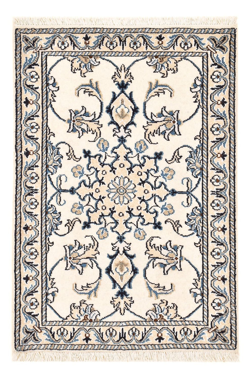 Tapis persan - Nain - 89 x 60 cm - crème