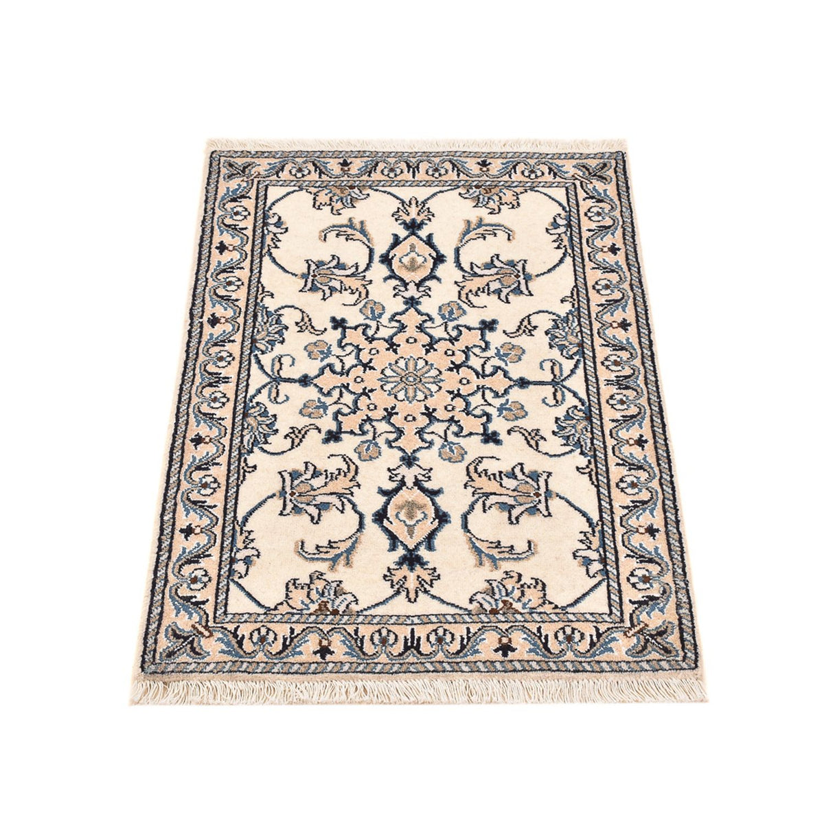 Tapis persan - Nain - 89 x 60 cm - crème