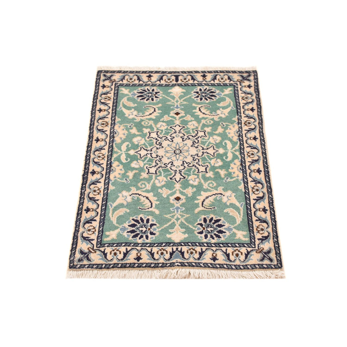 Tapis persan - Nain - 87 x 60 cm - vert clair