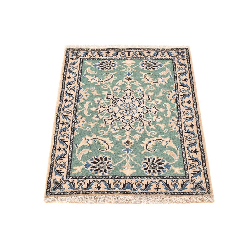 Tapis persan - Nain - 89 x 60 cm - vert clair