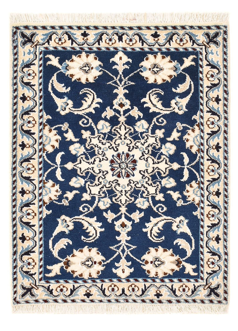 Tapis persan - Nain - 85 x 60 cm - bleu