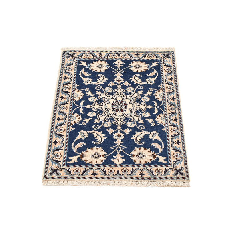 Tapis persan - Nain - 85 x 60 cm - bleu