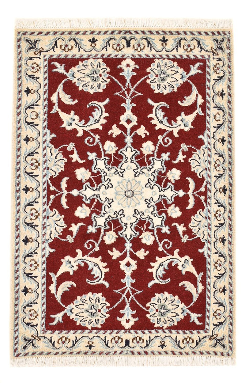 Tapis persan - Nain - 95 x 60 cm - rouge