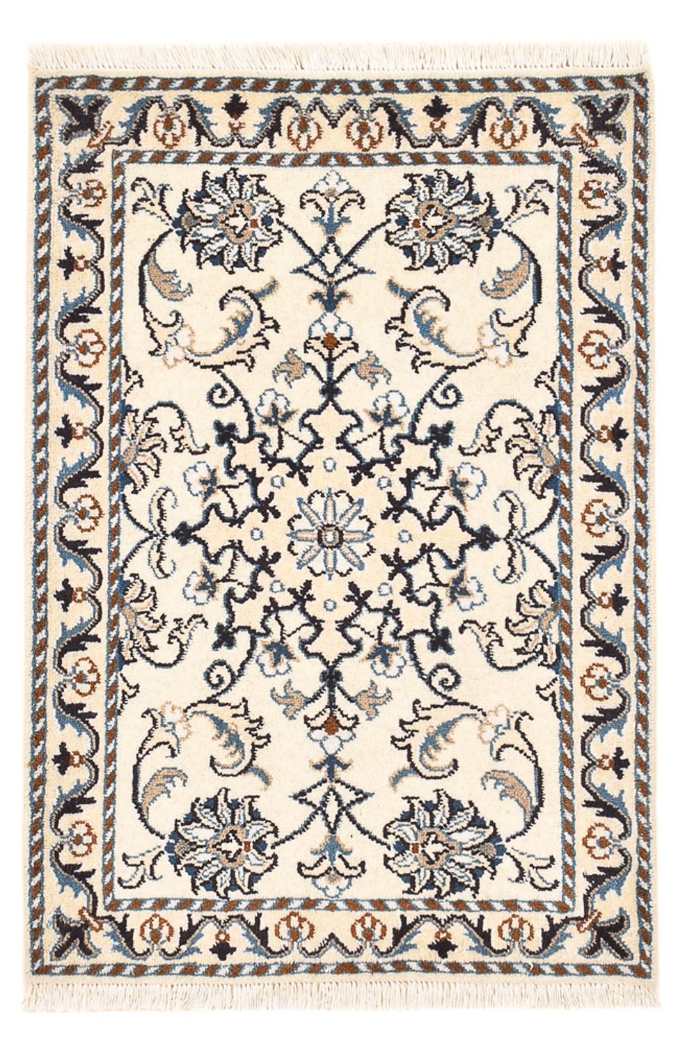 Tapis persan - Nain - 87 x 58 cm - crème