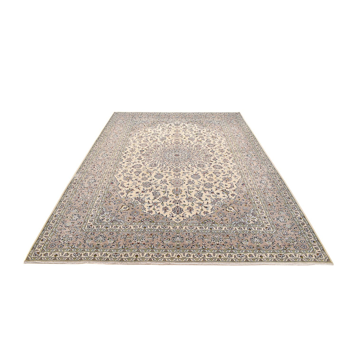 Tapis persan - Keshan - 355 x 245 cm - beige foncé