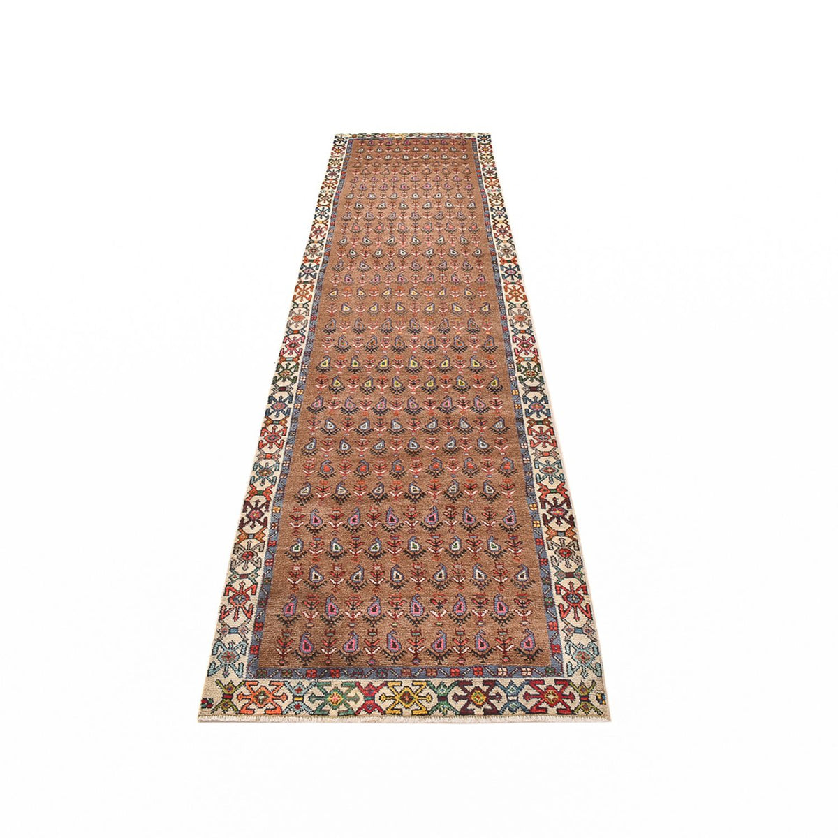 Tapis de couloir Tapis persan - Nomadic - 400 x 98 cm - rouille
