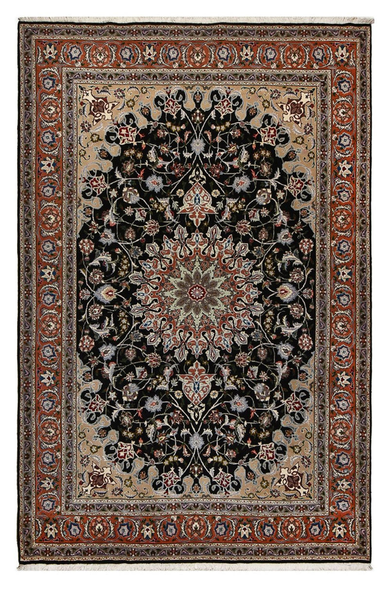 Tapis persan - Tabriz - Royal - 318 x 208 cm - bleu foncé
