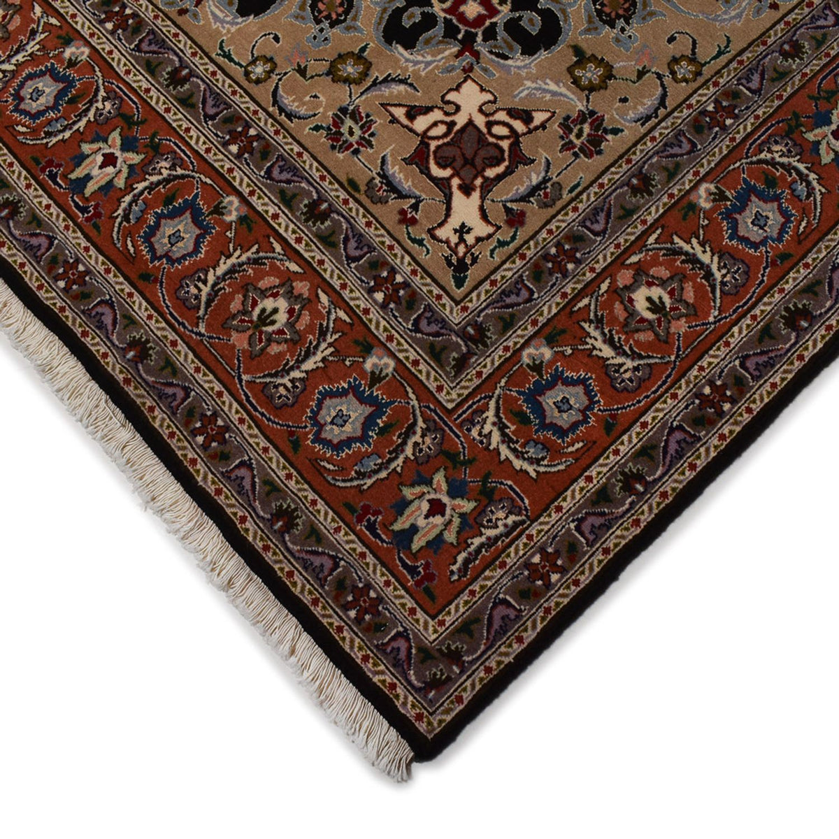 Tapis persan - Tabriz - Royal - 318 x 208 cm - bleu foncé