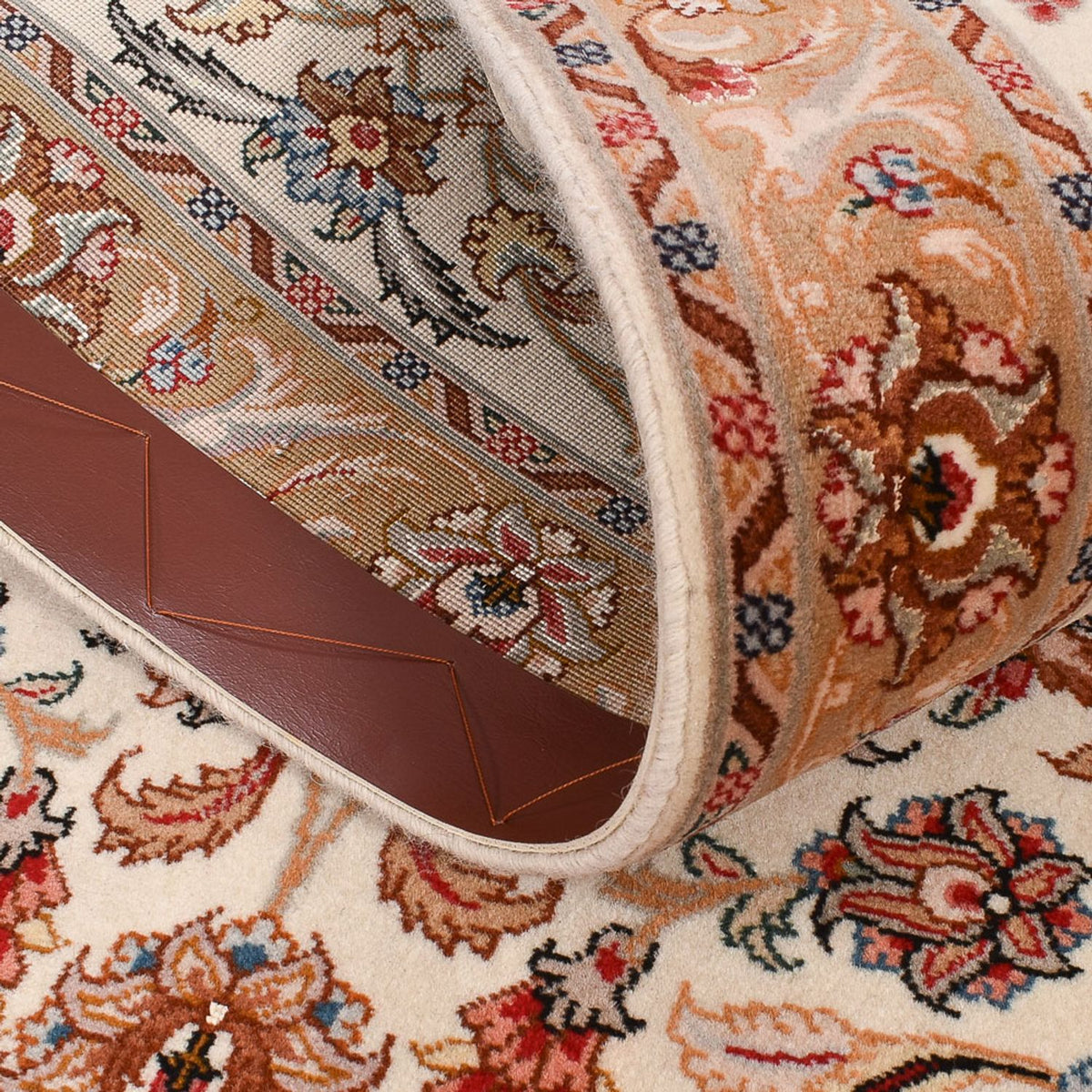 Tapis de couloir Tapis persan - Tabriz - Premium - 314 x 79 cm - beige