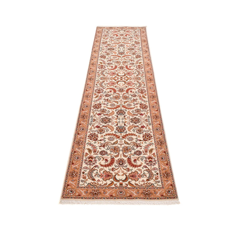 Tapis de couloir Tapis persan - Tabriz - Premium - 314 x 79 cm - beige