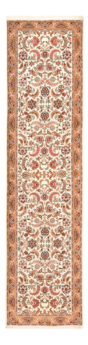 Tapis de couloir Tapis persan - Tabriz - Premium - 317 x 72 cm - beige