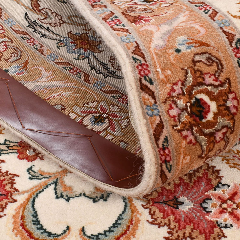 Tapis de couloir Tapis persan - Tabriz - Premium - 315 x 80 cm - beige