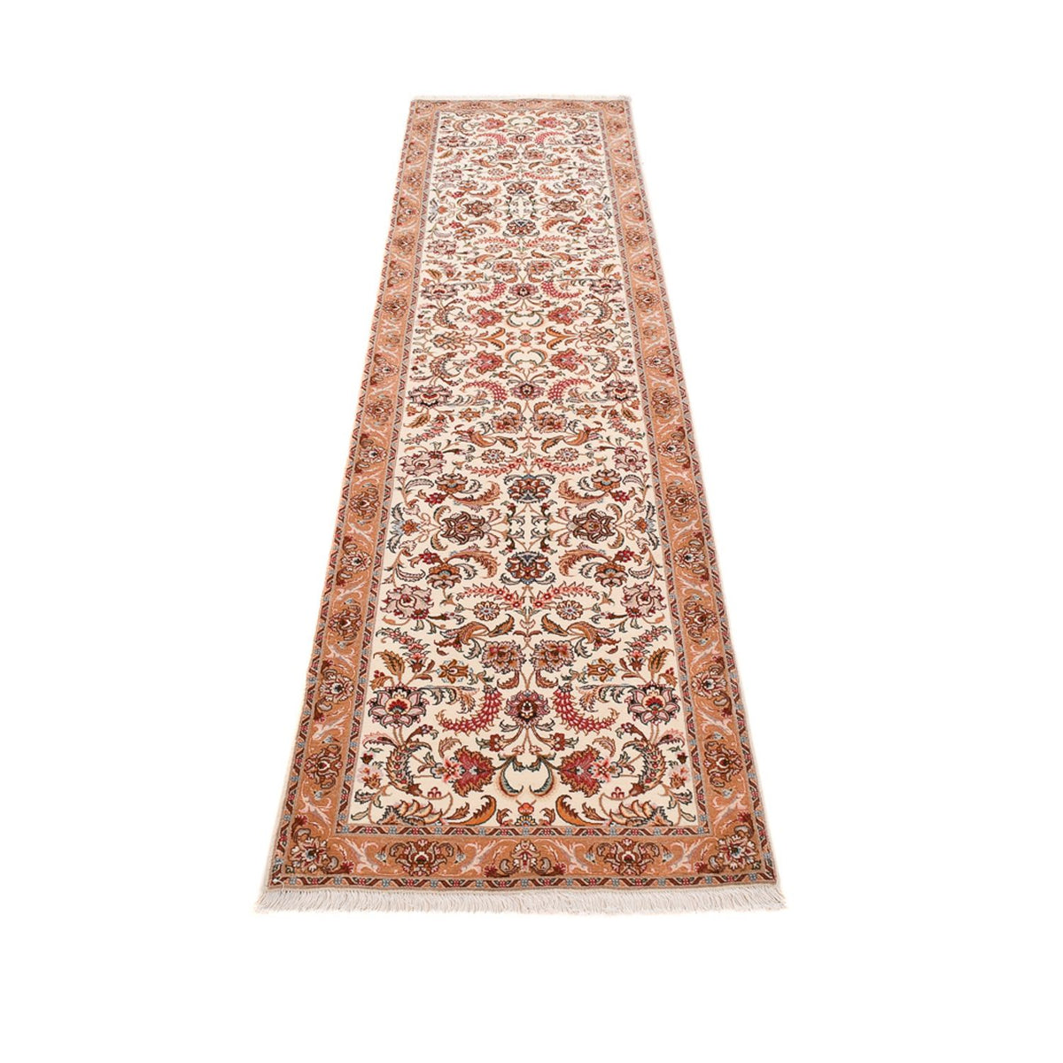 Tapis de couloir Tapis persan - Tabriz - Premium - 315 x 80 cm - beige