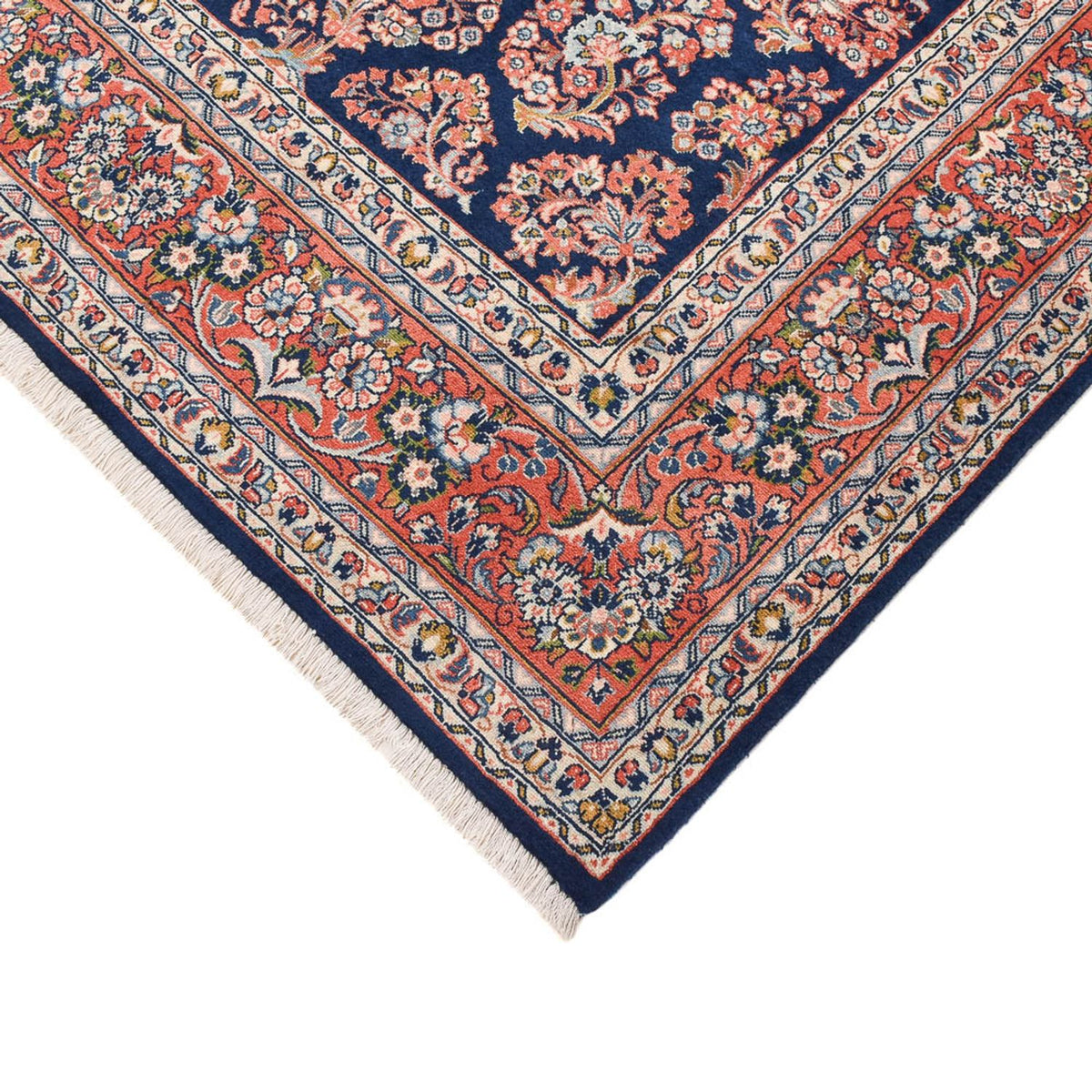 Tapis persan - Classique - 247 x 215 cm - bleu foncé