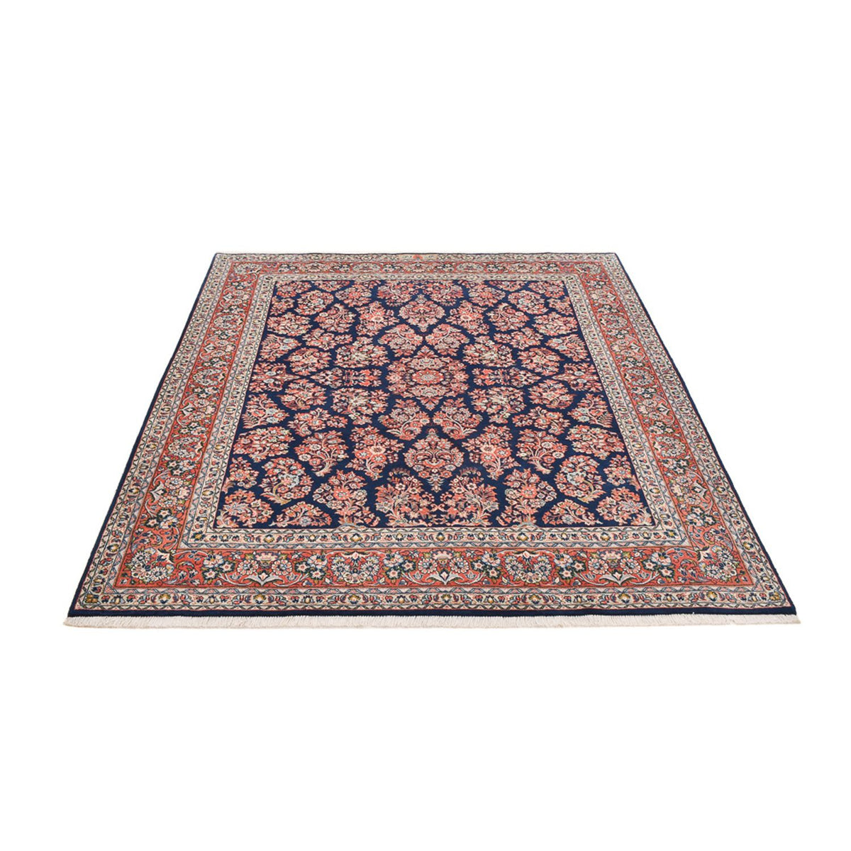 Tapis persan - Classique - 247 x 215 cm - bleu foncé