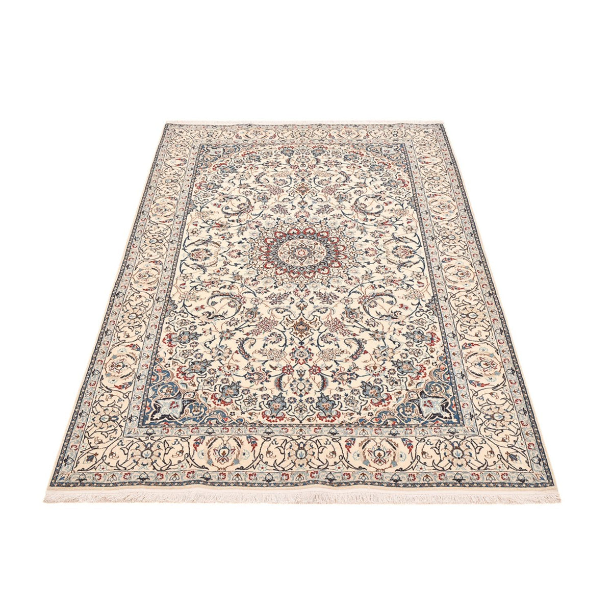 Tapis persan - Nain - Premium - 206 x 130 cm - beige