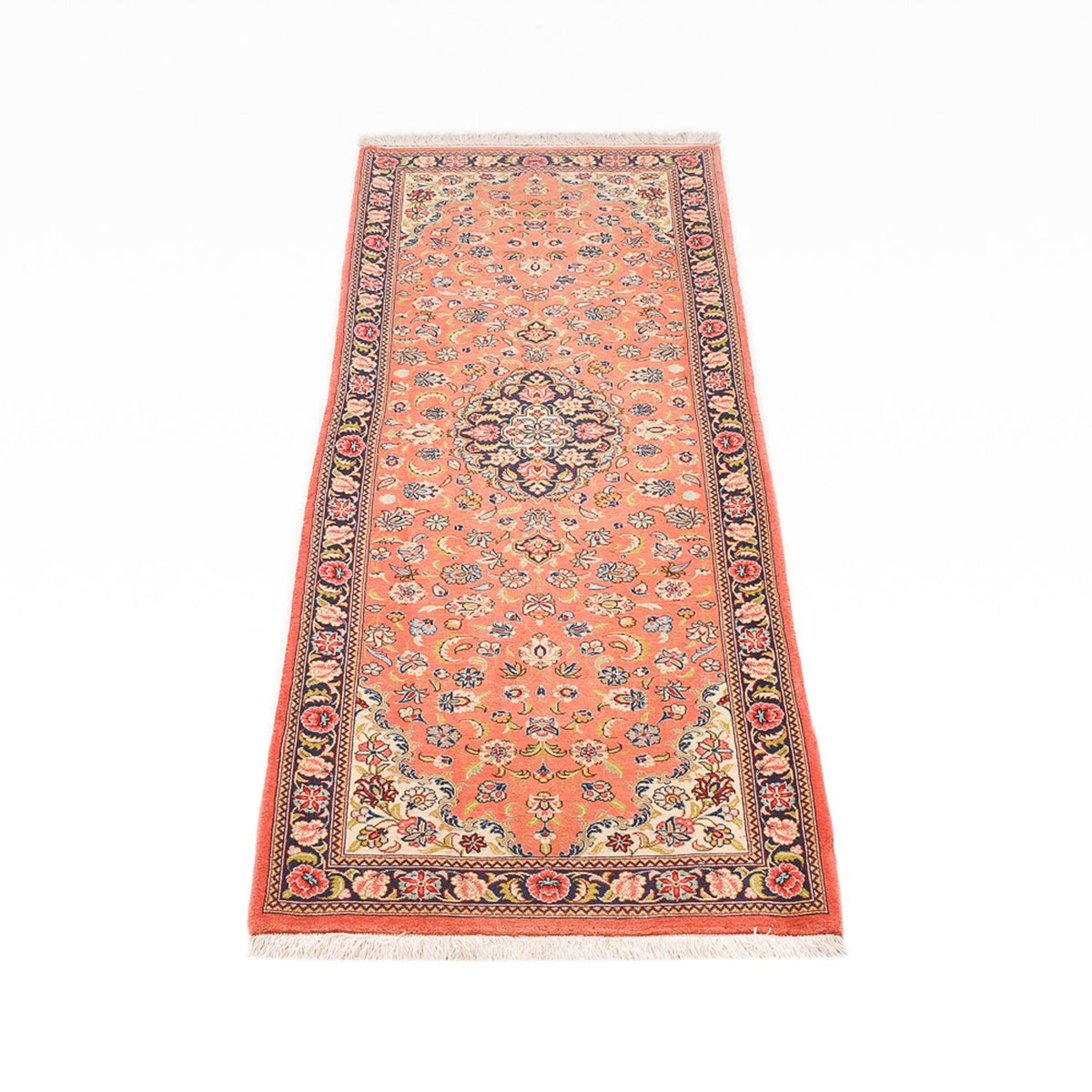 Tapis de couloir Tapis persan - Ghom - 195 x 71 cm - orange