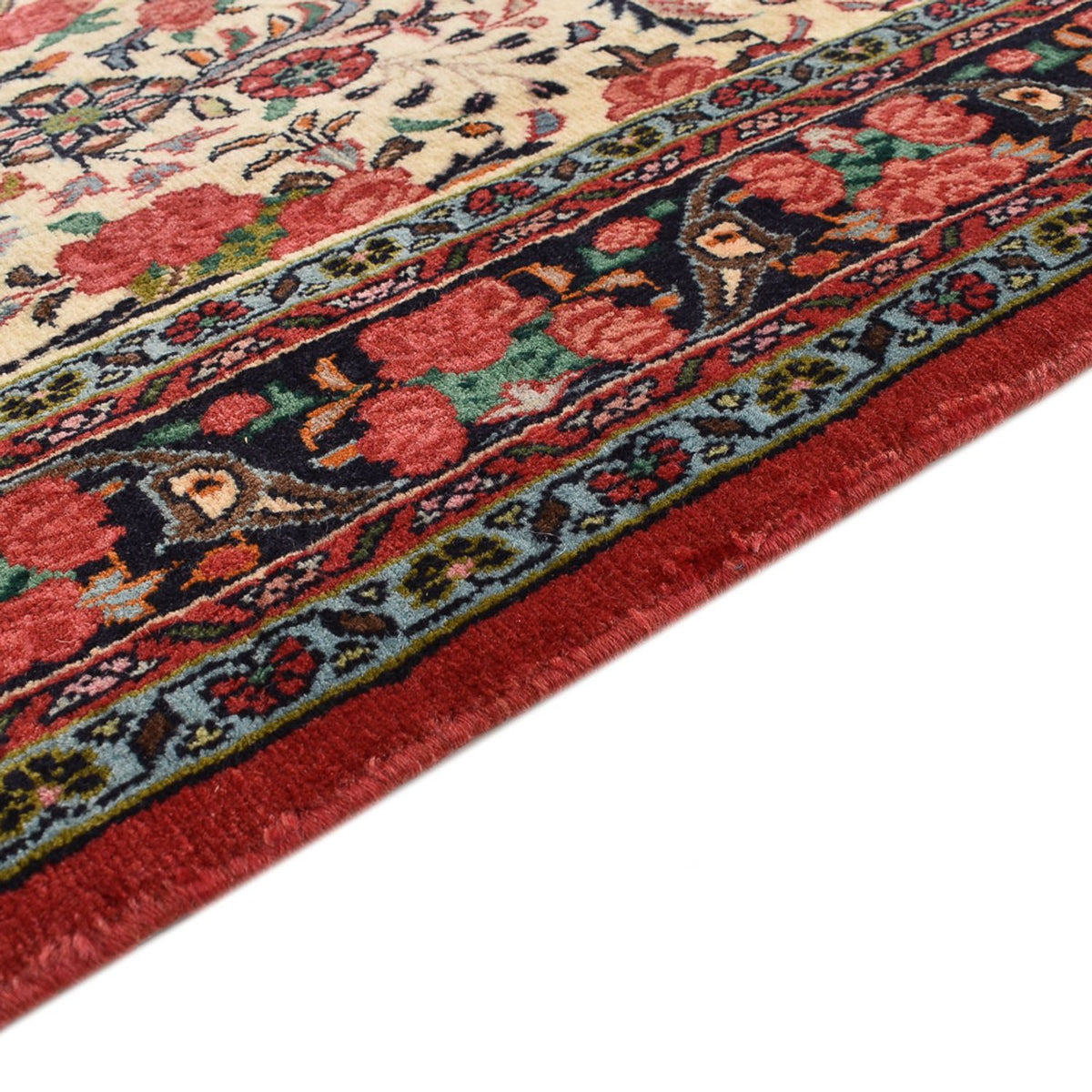 Tapis de couloir Tapis persan - Bidjar - 405 x 95 cm - beige foncé