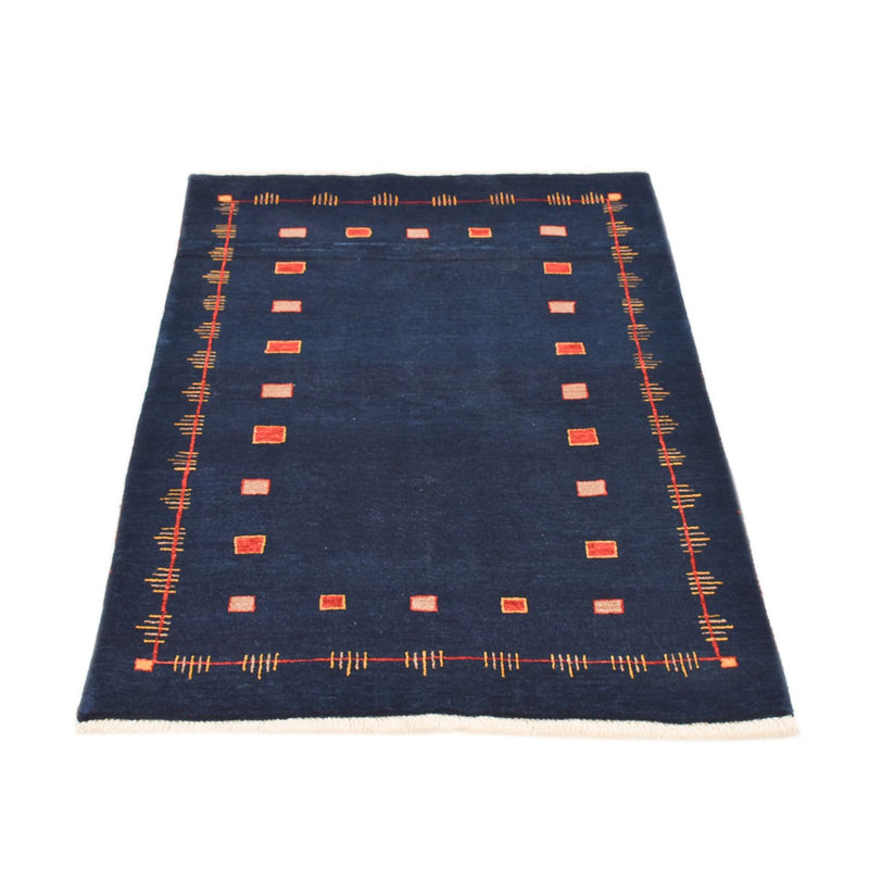 Tapis Gabbeh - Loribaft Persan - 143 x 110 cm - bleu foncé
