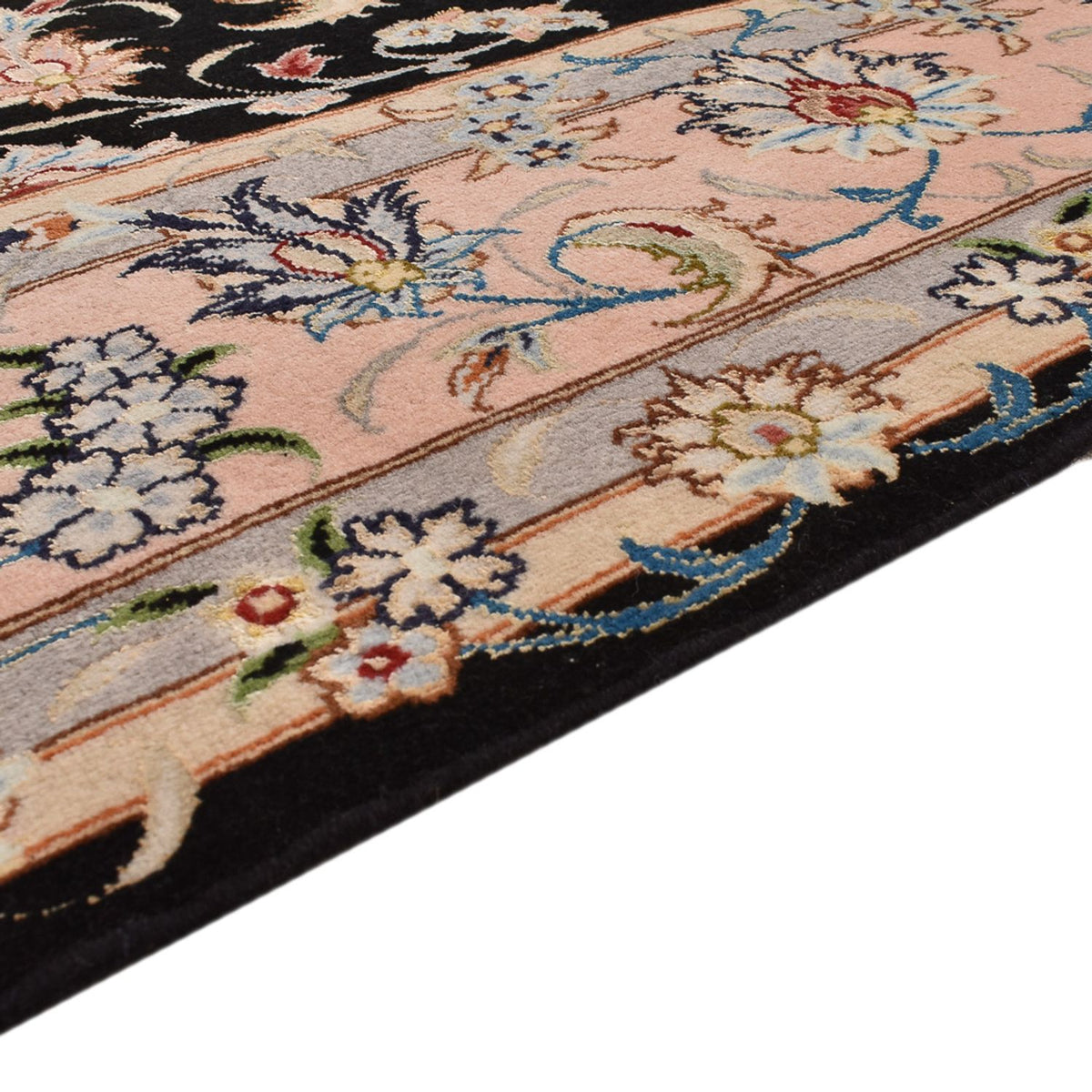 Tapis persan - Tabriz - Royal - 255 x 158 cm - bleu foncé