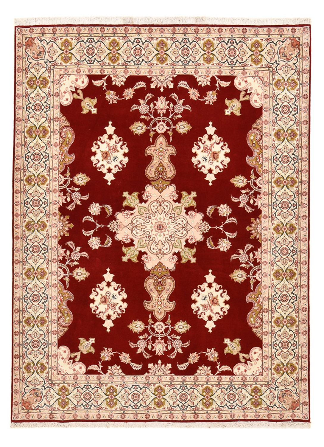 Tapis persan - Tabriz - Royal - 203 x 152 cm - rouge