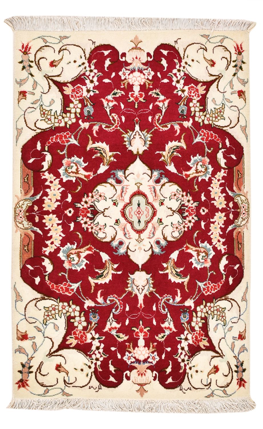 Tapis persan - Tabriz - Royal - 90 x 60 cm - rouge