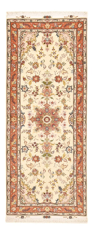 Tapis de couloir Tapis persan - Tabriz - Royal - 195 x 80 cm - beige