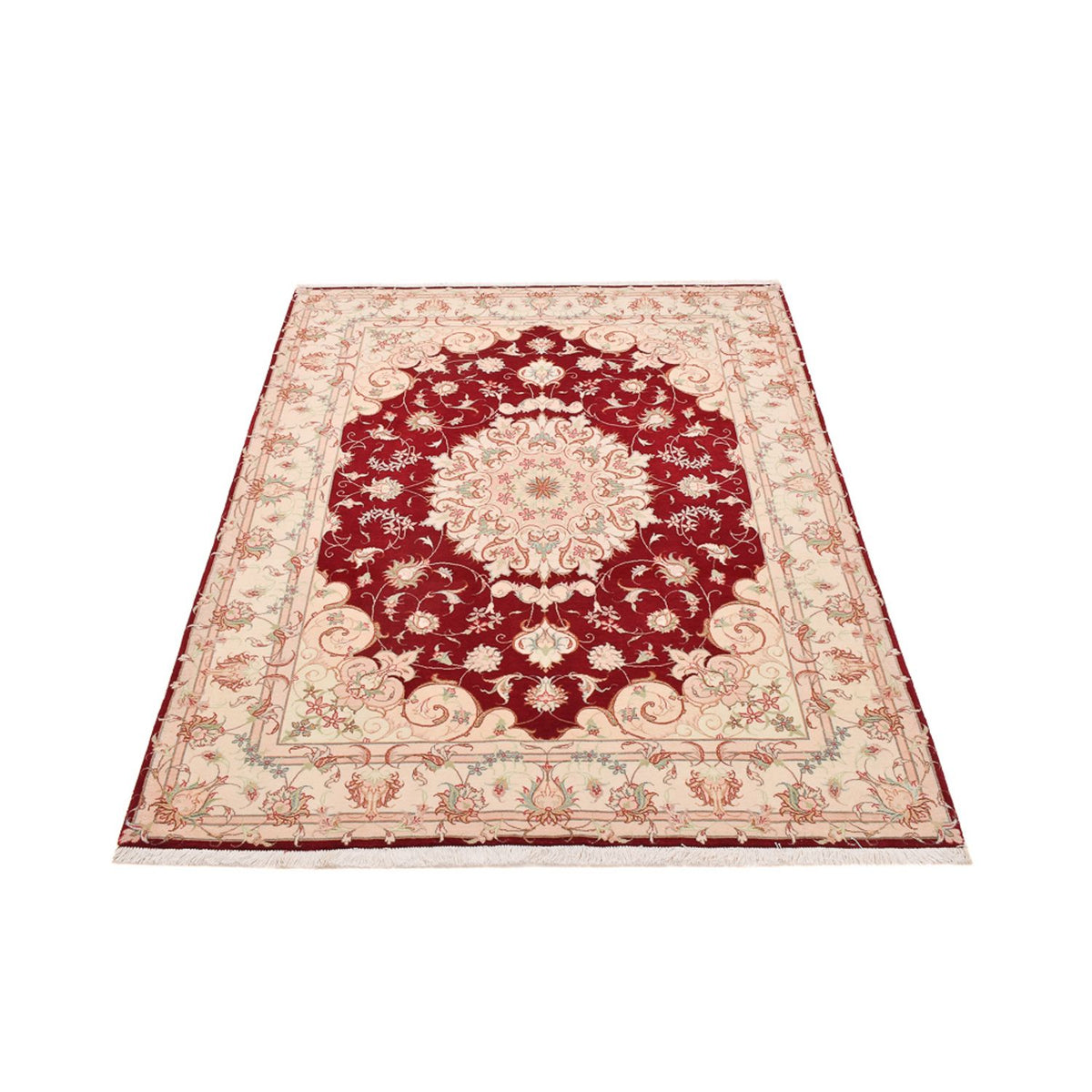 Tapis persan - Tabriz - Royal - 200 x 152 cm - rouge