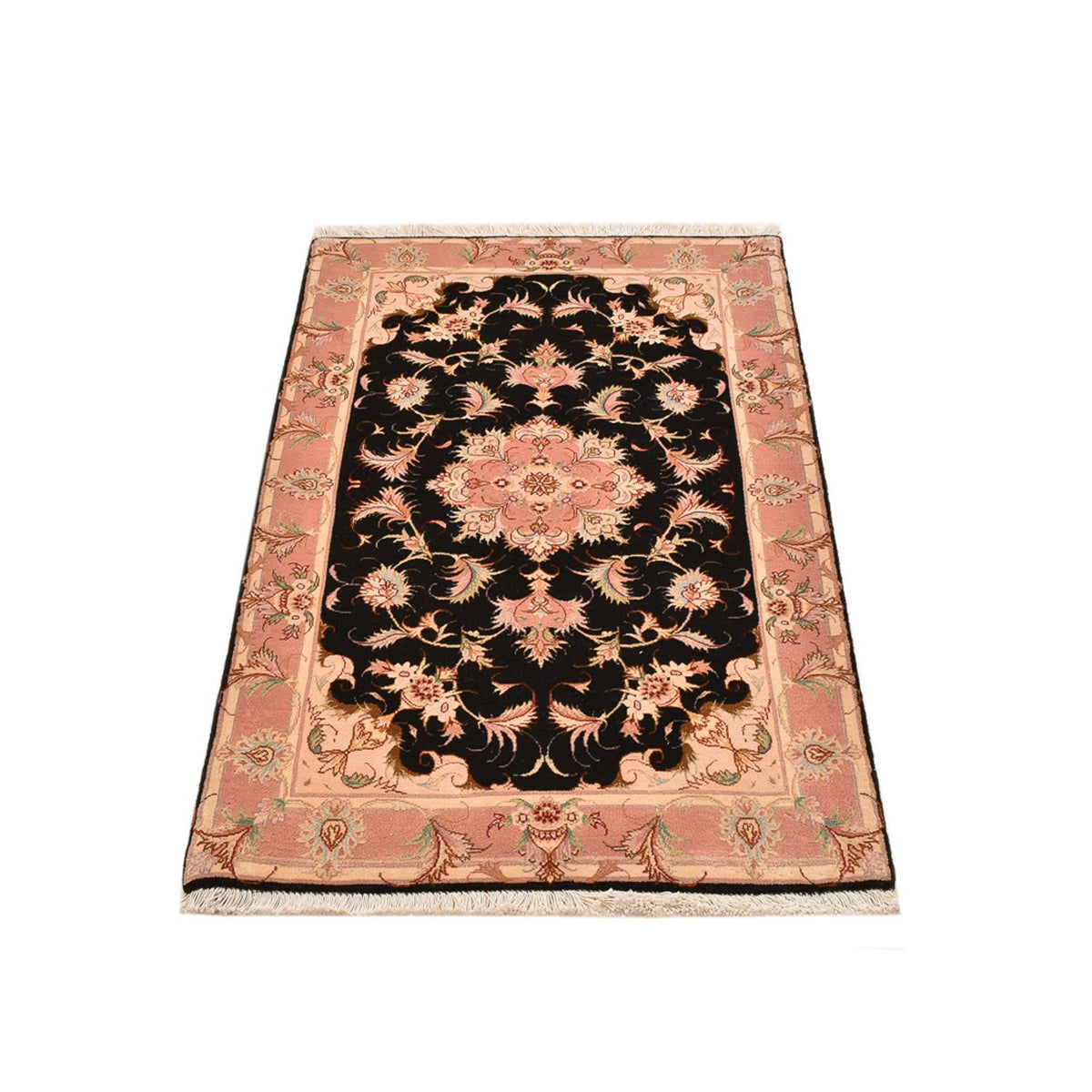Tapis persan - Tabriz - Royal - 123 x 74 cm - bleu foncé