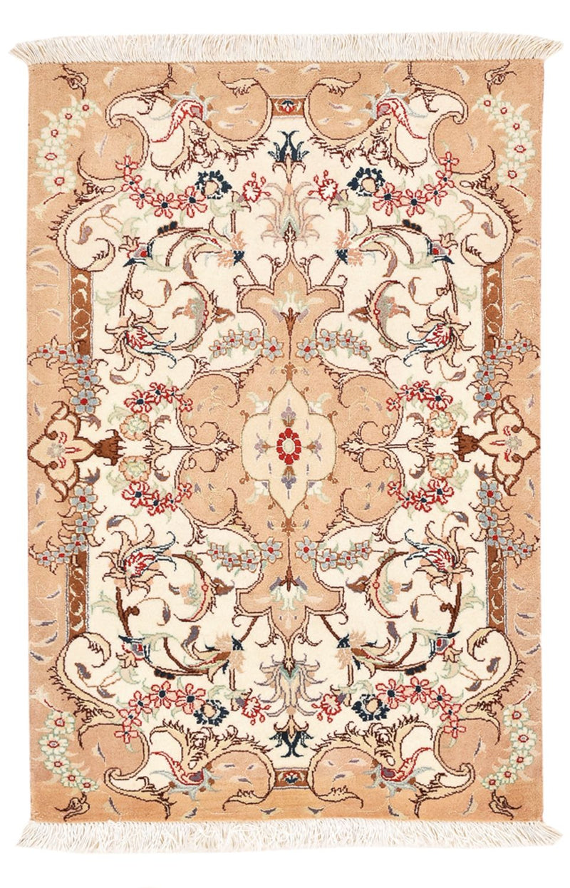 Tapis persan - Tabriz - Royal - 92 x 59 cm - beige clair