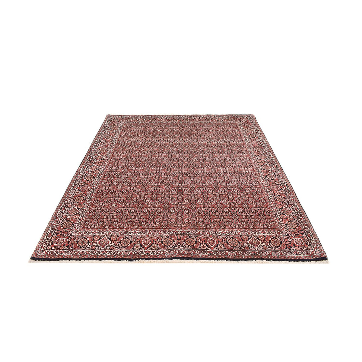 Tapis persan - Bidjar - 255 x 207 cm - rouge foncé