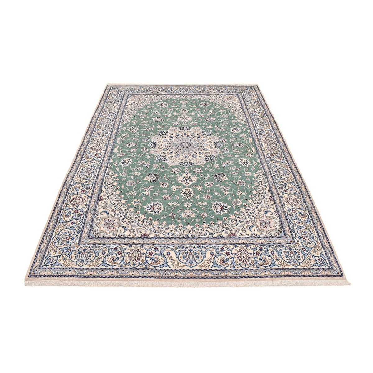Tapis persan - Nain - Royal - 290 x 204 cm - vert