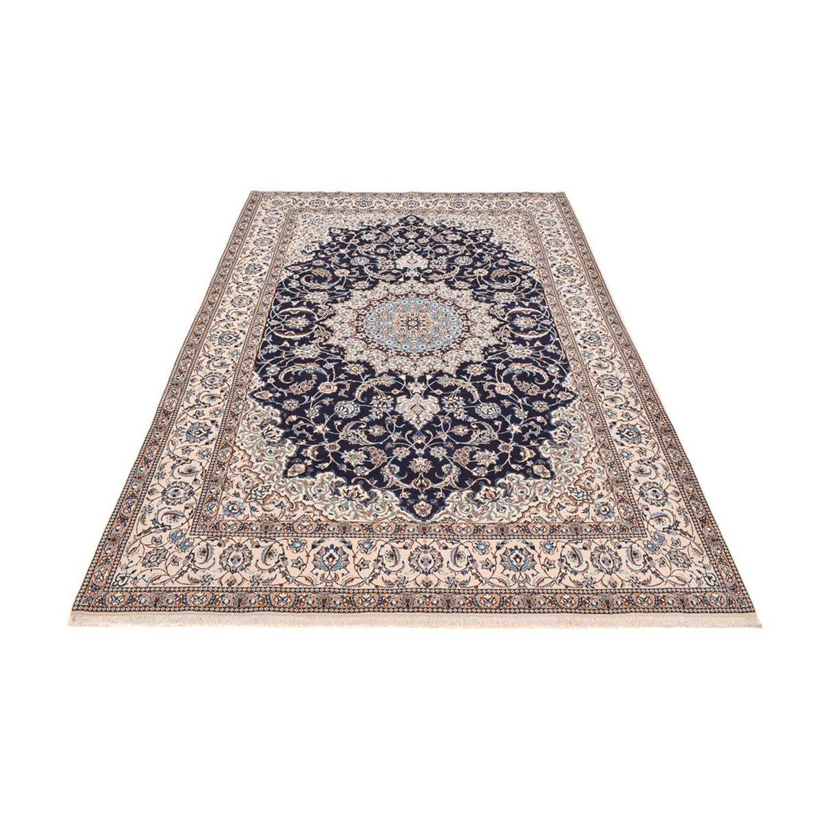 Tapis persan - Nain - Premium - 294 x 202 cm - bleu foncé