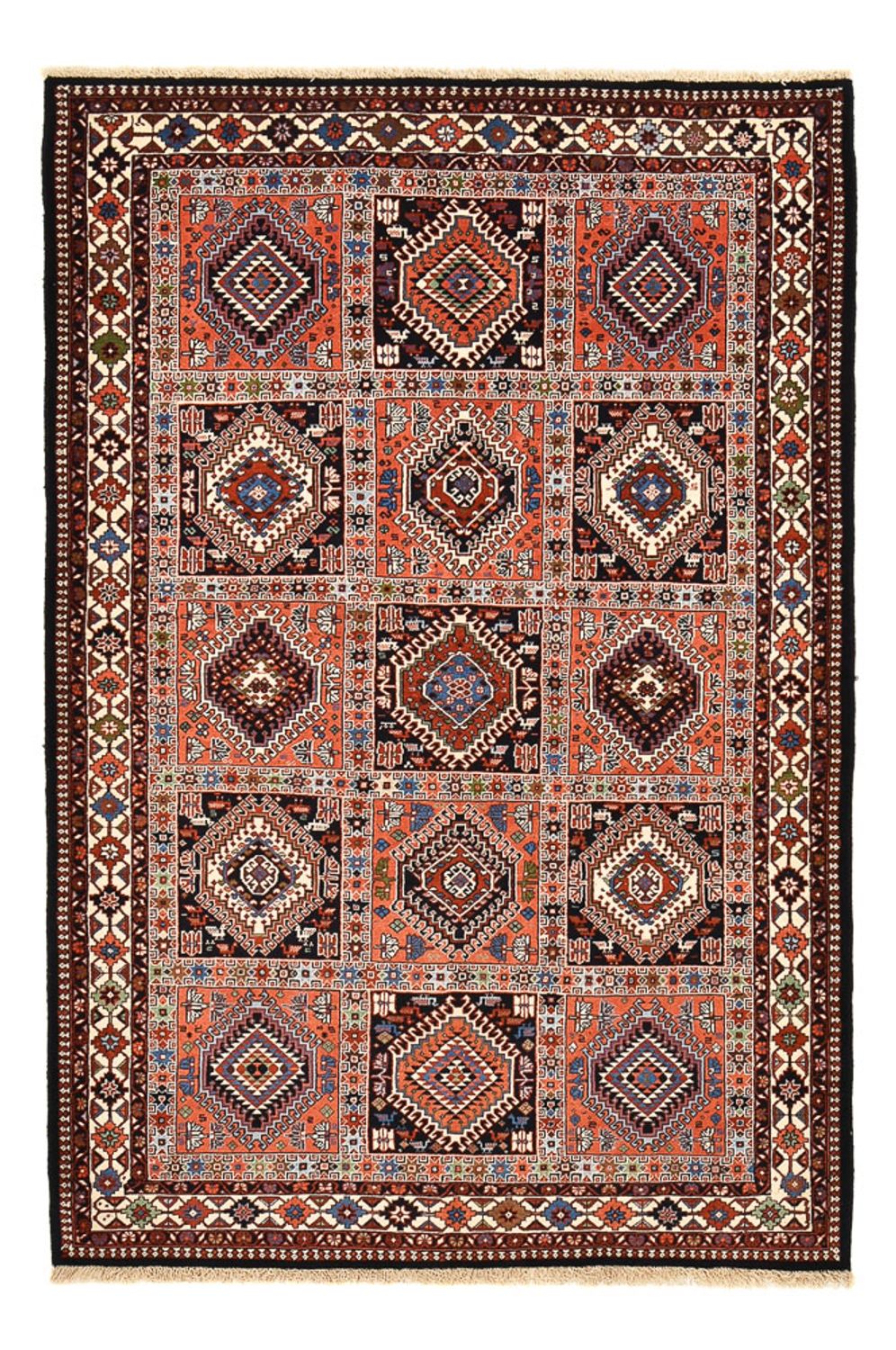 Tapis persan - Nomadic - 243 x 160 cm - rouge clair