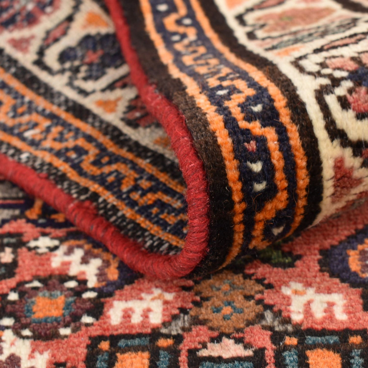 Tapis de couloir Tapis persan - Nomadic - 189 x 82 cm - rouge foncé