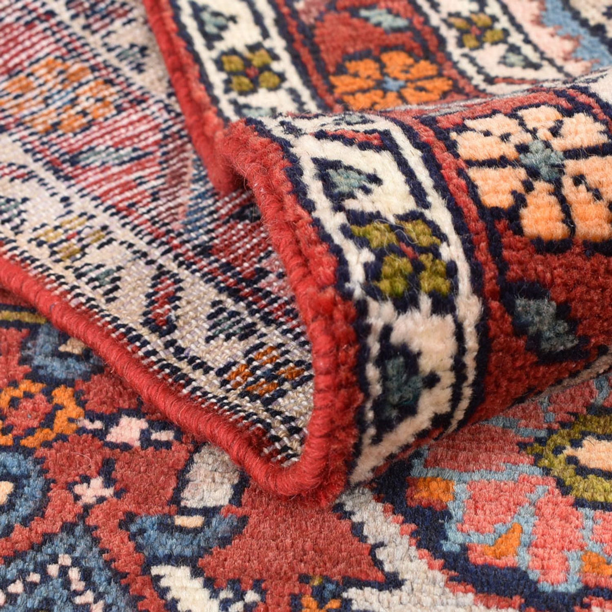 Tapis de couloir Tapis persan - Nomadic - 200 x 98 cm - rouge foncé