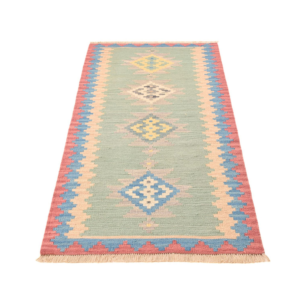 Tapis de couloir Tapis Kelim - Oriental - 204 x 84 cm - multicolore