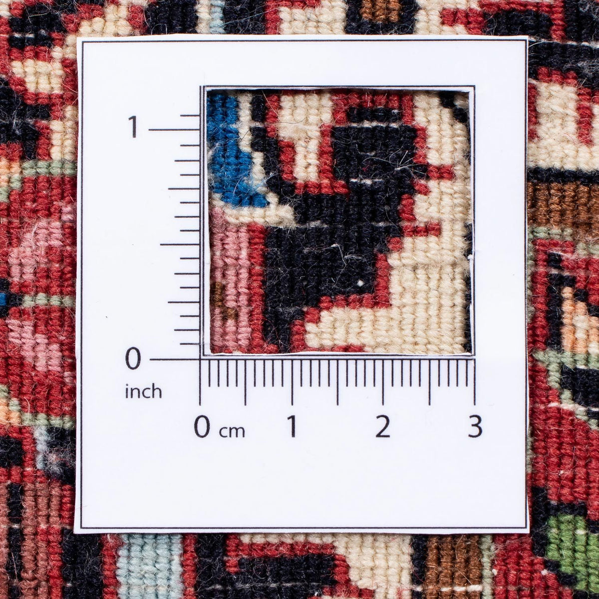 Tapis persan - Bidjar ronde - 305 x 305 cm - rouge clair