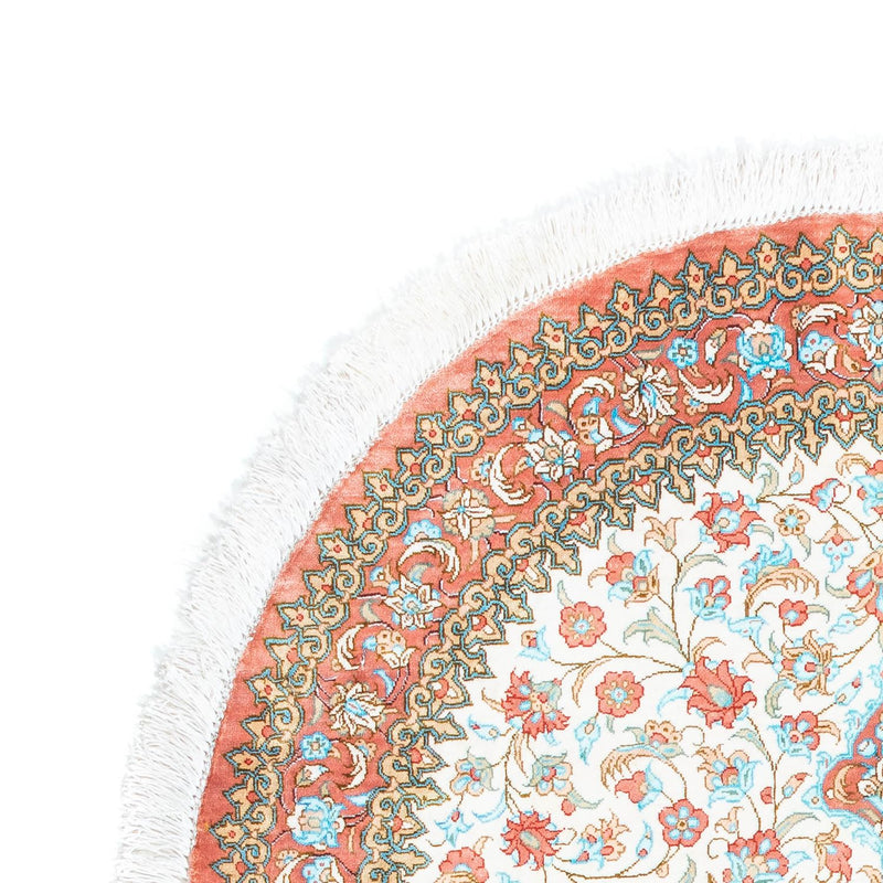 Tapis persan - Ghom ovale  - 120 x 76 cm - beige