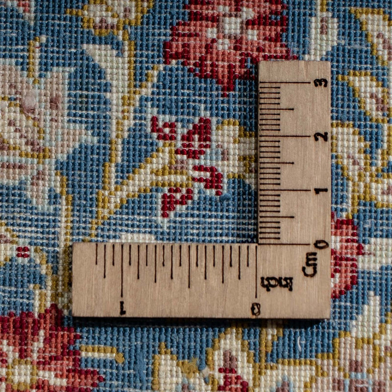 Tapis en soie - Ghom soie - Premium - 44 x 27 cm - bleu foncé