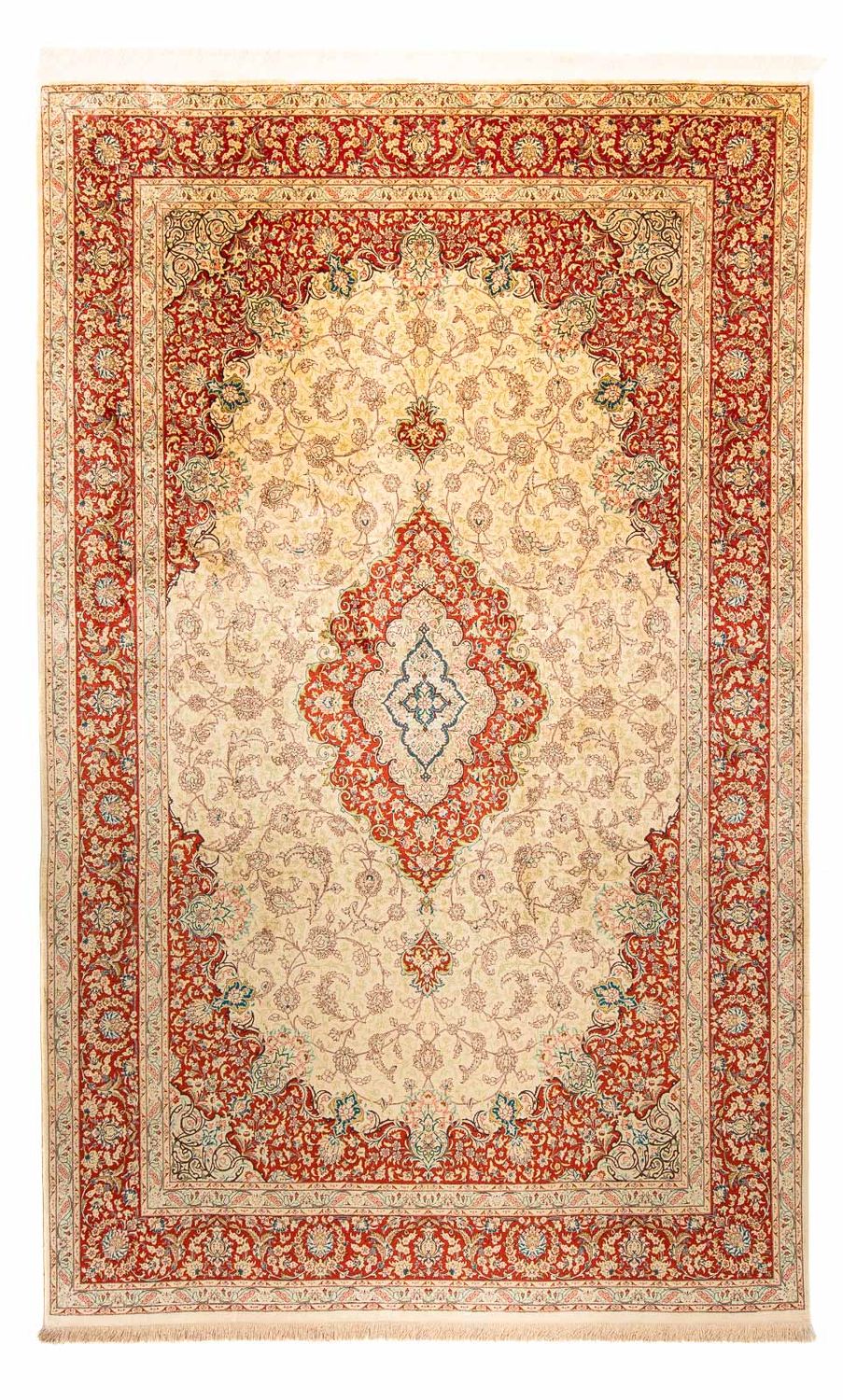 Tapis persan - Ghom - 312 x 198 cm - rouge