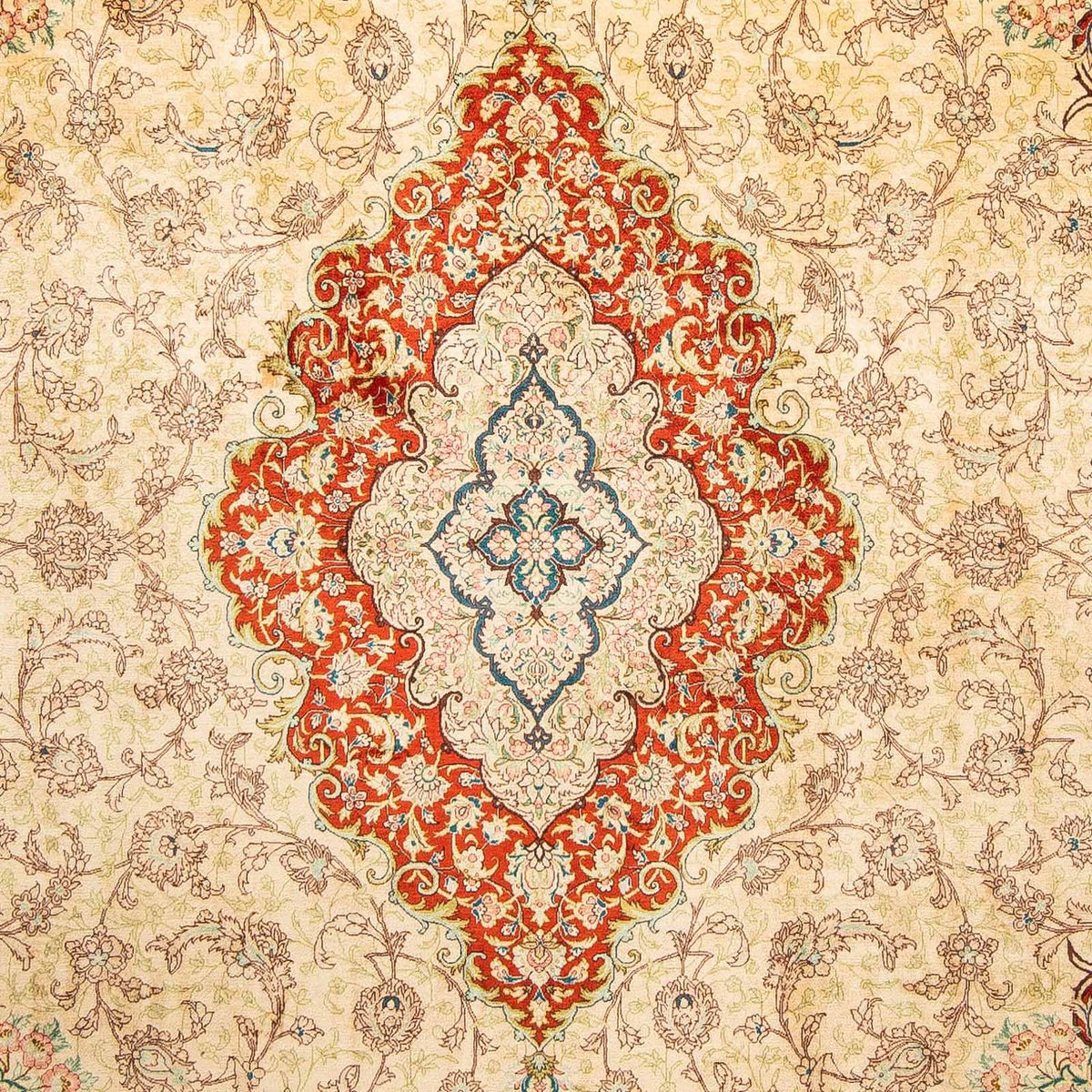 Tapis persan - Ghom - 312 x 198 cm - rouge