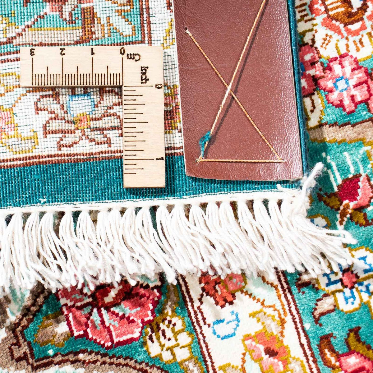 Tapis persan - Ghom - 163 x 100 cm - vert