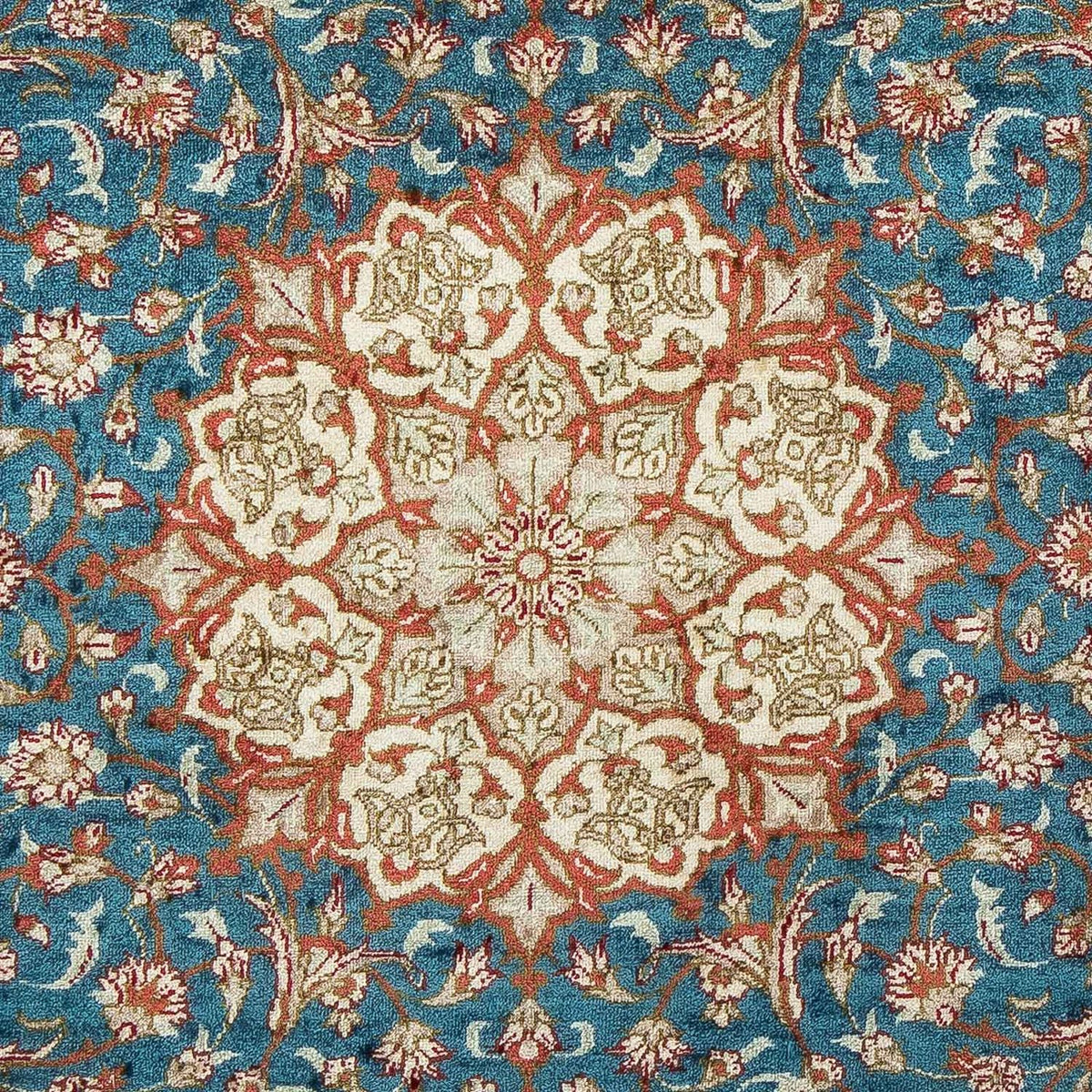Tapis persan - Ghom - 94 x 58 cm - bleu