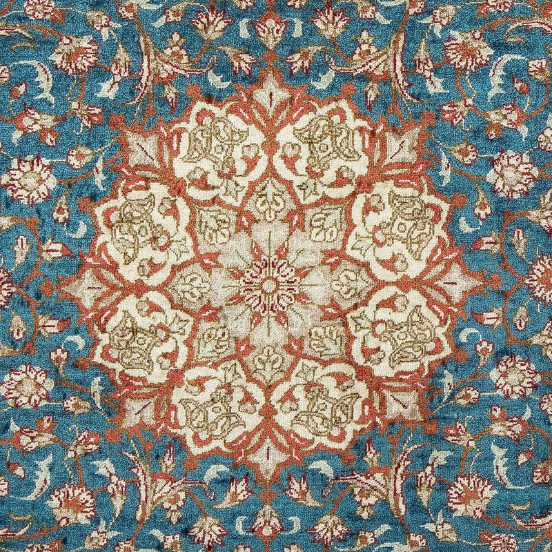 Tapis persan - Ghom - 94 x 58 cm - bleu