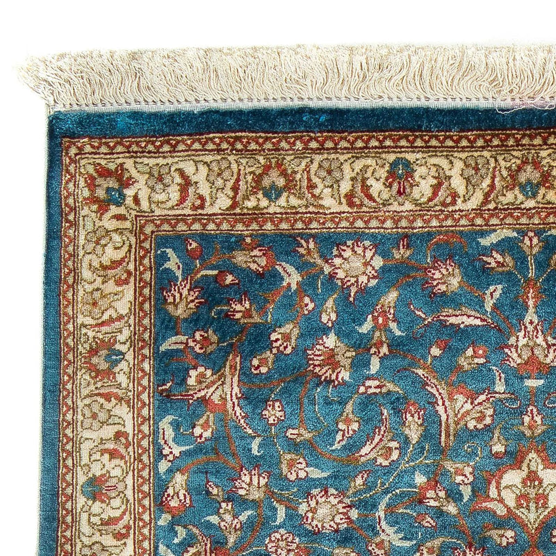 Tapis persan - Ghom - 94 x 58 cm - bleu