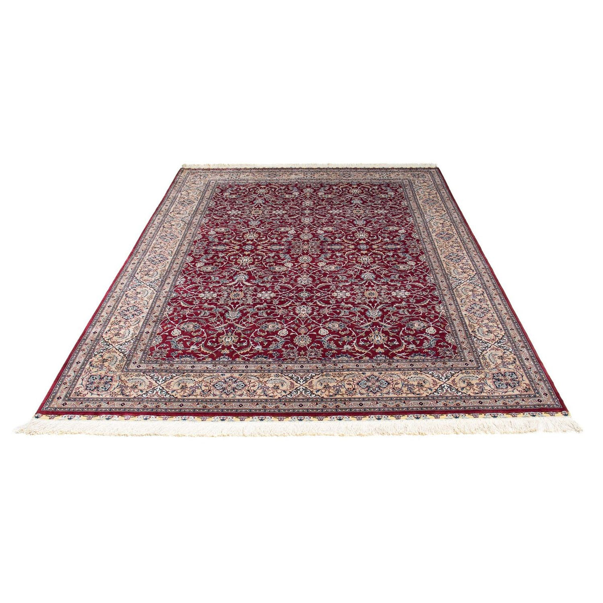 Tapis oriental - Hereke - 246 x 170 cm - rouge foncé